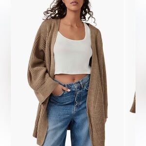 Free People Long Line Cardigan